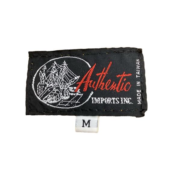 VTG Authentic Imports Jacket Unisex SZ L 1970’ Color Block Suede Leather Bomber - Picture 5 of 5